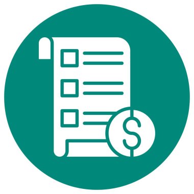 Fiyat Listesi Vektör Simgesi Tasarım İllüstrasyonu