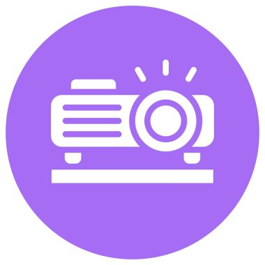 Projektör Vektör Simgesi Tasarım İllüstrasyonu