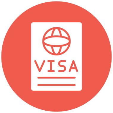 Visa Vector Simgesi Tasarım İllüstrasyonu