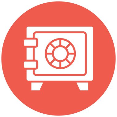 Güvenli Kutu Vektör Simgesi Tasarım İllüstrasyonu