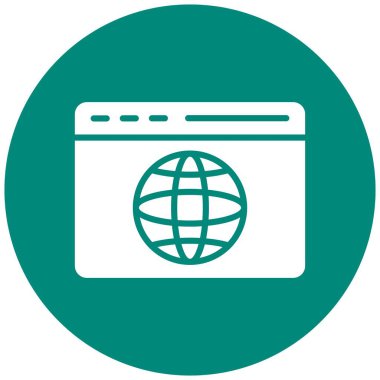 Tarayıcı Vektörü Simgesi Tasarım İllüstrasyonu