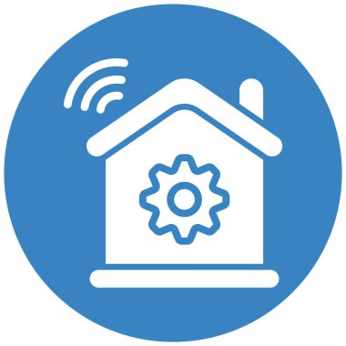 Akıllı Ev Vektörü Simgesi Tasarım İllüstrasyonu