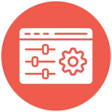 Yapılandırma Vektörü Simgesi Tasarım İllüstrasyonu