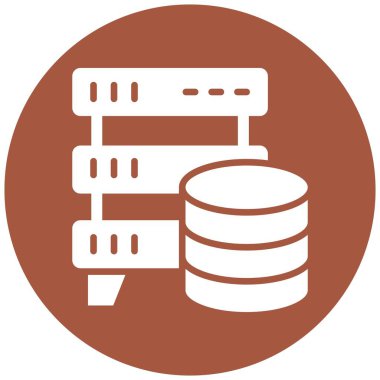 Veritabanı Depolama Vektörü Simgesi Tasarım İllüstrasyonu