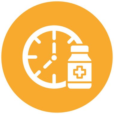 Saat Vektörü Simgesi Tasarım İllüstrasyonu