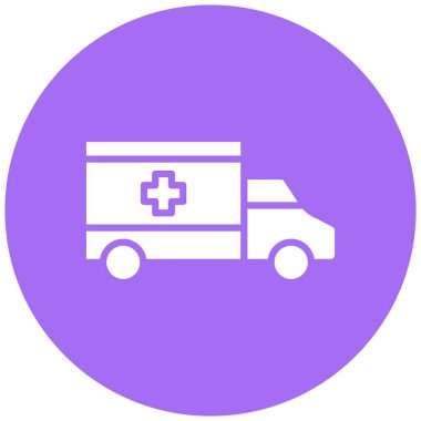 Ambulans Vektörü Simge Tasarımı İllüstrasyonu