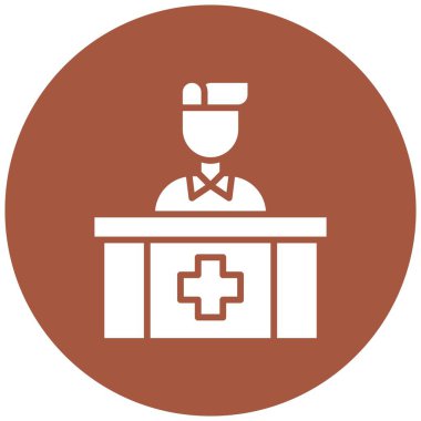 Resepsiyon Vektör Simgesi Tasarım İllüstrasyonu