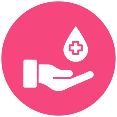 Kan Bağışı Vektörü Simge Tasarımı Çizimi