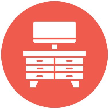 Tv Tablo Vektörü Simgesi Tasarım İllüstrasyonu