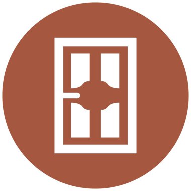 Kapı Vektörü Simgesi Tasarım İllüstrasyonu