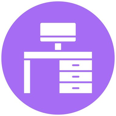 Çalışma Alanı Vektör Simgesi Tasarım İllüstrasyonu