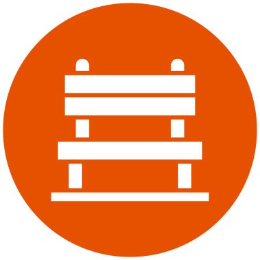 Bench Vektör Simgesi Tasarım İllüstrasyonu