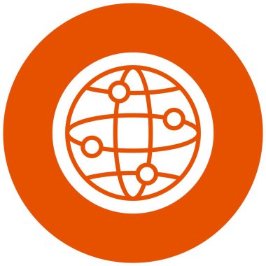 Dünya Çapında Vektör Simgesi Tasarımı İllüstrasyonu