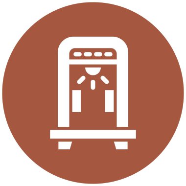 Metal Detektörü Vektör Simgesi Tasarım İllüstrasyonu