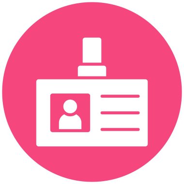 Kimlik kartı Vektör Simgesi Tasarım İllüstrasyonu