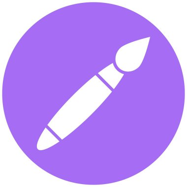 Fırça Vektörü Simgesi Tasarım İllüstrasyonu