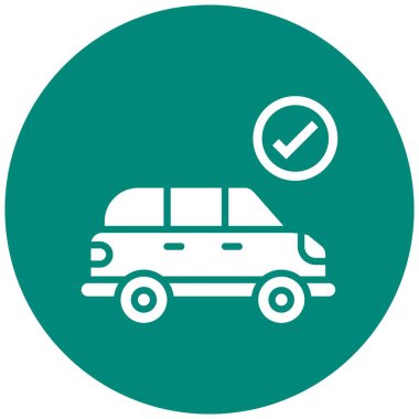 Araba Koruma Vektörü Simgesi Tasarım İllüstrasyonu