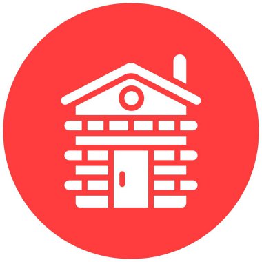 Kabin Vektörü Simgesi Tasarım İllüstrasyonu