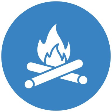 Şenlik Ateşi Vektör Simgesi Tasarım İllüstrasyonu