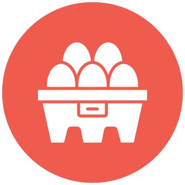 Yumurta Kutusu Vektör Simgesi Tasarım İllüstrasyonu