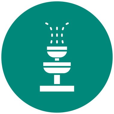 Çeşme Vektörü Simgesi Tasarım İllüstrasyonu