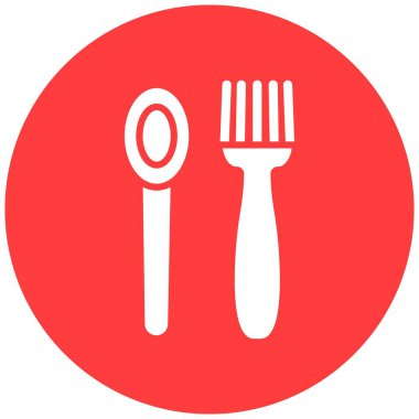 Çatal bıçak vektör simgesi tasarım çizimi