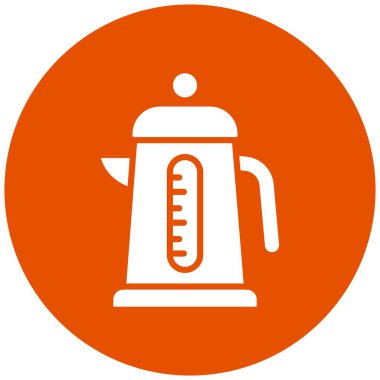 Elektrikli Kettle Vektör Simgesi Tasarım Çizimi