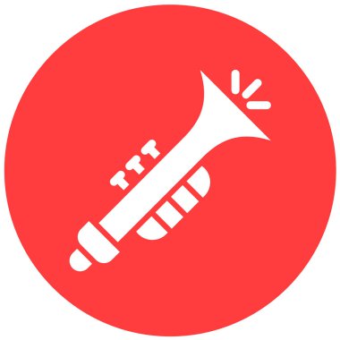 Trompet Vektörü Simgesi Tasarım İllüstrasyonu