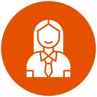 İş kadını Vektör Simgesi Tasarım İllüstrasyonu