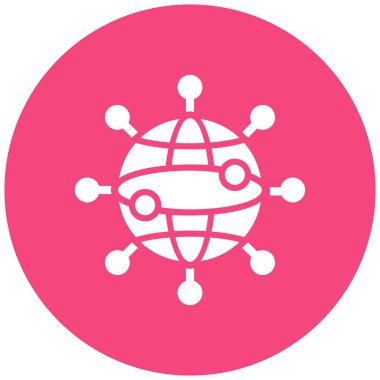 Ağ Vektörü Simgesi Tasarım İllüstrasyonu