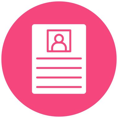 Cv Vektör Simgesi Tasarım İllüstrasyonu