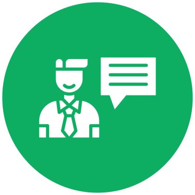 Röportaj Vektörü Simgesi Tasarım İllüstrasyonu