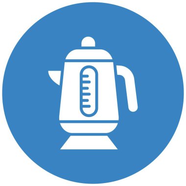 Elektrikli Kettle Vektör Simgesi Tasarım Çizimi
