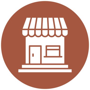 Kahve Dükkanı Vektör Simgesi Tasarım İllüstrasyonu