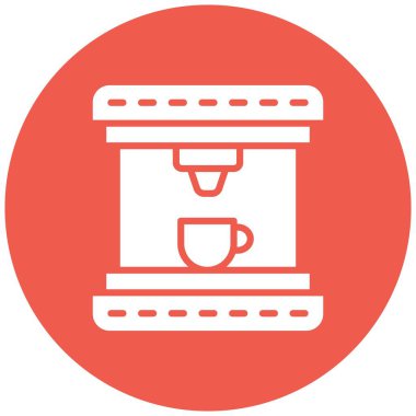 Kahve Üreticisi Vektör Simgesi Tasarım İllüstrasyonu