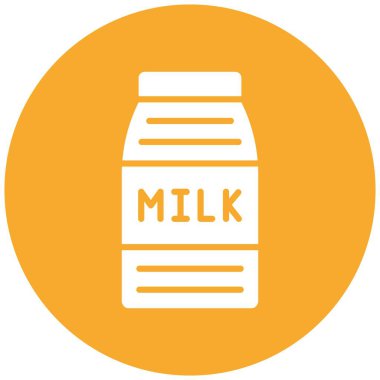 Süt Vektörü Simgesi Tasarım İllüstrasyonu