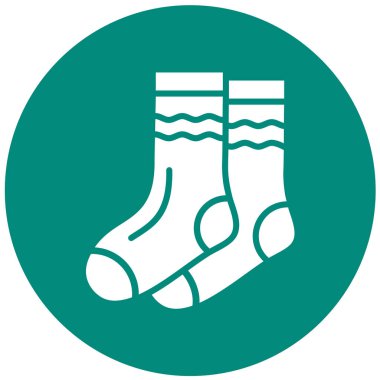 Çorap Vektörü Simgesi Tasarım İllüstrasyonu