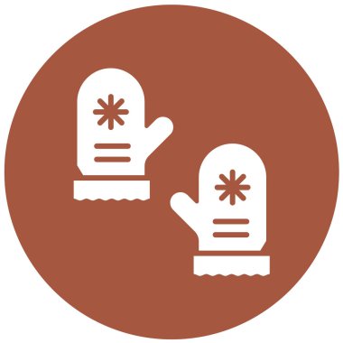 Mitten Vektör Simgesi Tasarım Çizimi