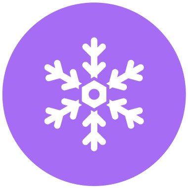 Kar Tanesi Vektör Simgesi Tasarım İllüstrasyonu