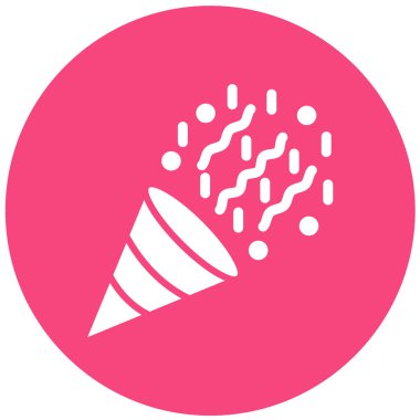 Konfeti Vektör Simgesi Tasarım İllüstrasyonu