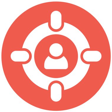 Hedef Seyirci Vektör Simgesi Tasarım İllüstrasyonu