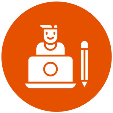 Grafik Tasarımcı Vektör Simgesi Tasarım İllüstrasyonu