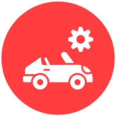 Otomobil servisi Vektör Simgesi Tasarım İllüstrasyonu