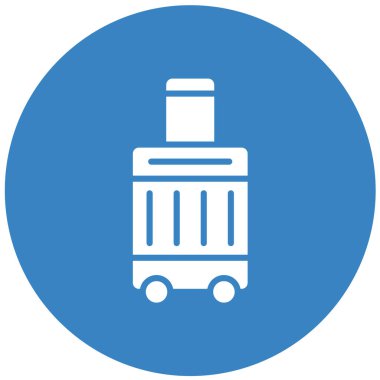 Bagaj Vektörü Simgesi Tasarım İllüstrasyonu