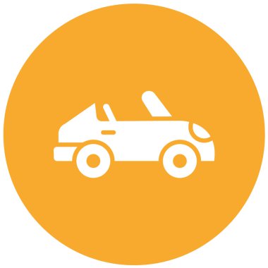 Araba Vektörü Simgesi Tasarım İllüstrasyonu