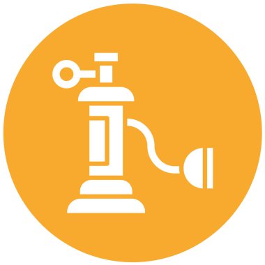 Oksijen Tankı Vektör Simgesi Tasarım İllüstrasyonu