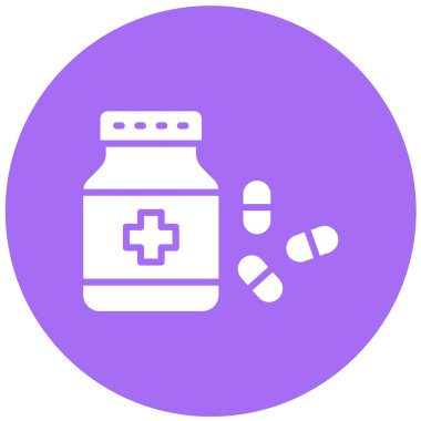 Kapsül Vektör Simgesi Tasarım İllüstrasyonu