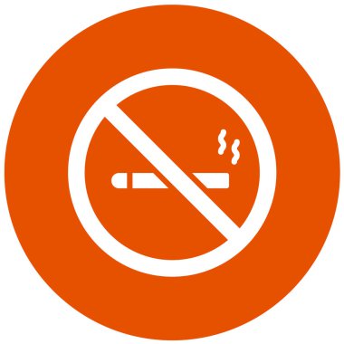 Sigara İçen Vektör Simgesi Tasarımı Çizimi Yok