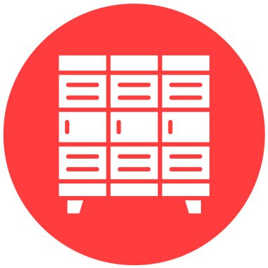 Dolap Vektörü Simgesi Tasarım İllüstrasyonu