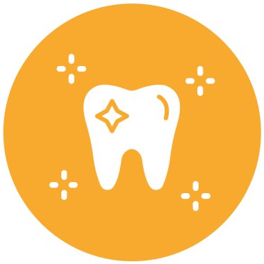 Temiz Diş Vektörü Simgesi Tasarım Çizimi